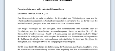 Screenshot vom LinkedIn-Beitrag zur Pressemitteilung Nr. 46 vom 10.09.2026 