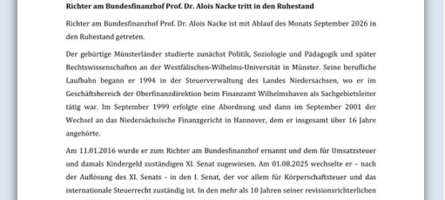 Screenshot vom LinkedIn-Beitrag zur Pressemitteilung Nr. 53 vom 01.10.2026 